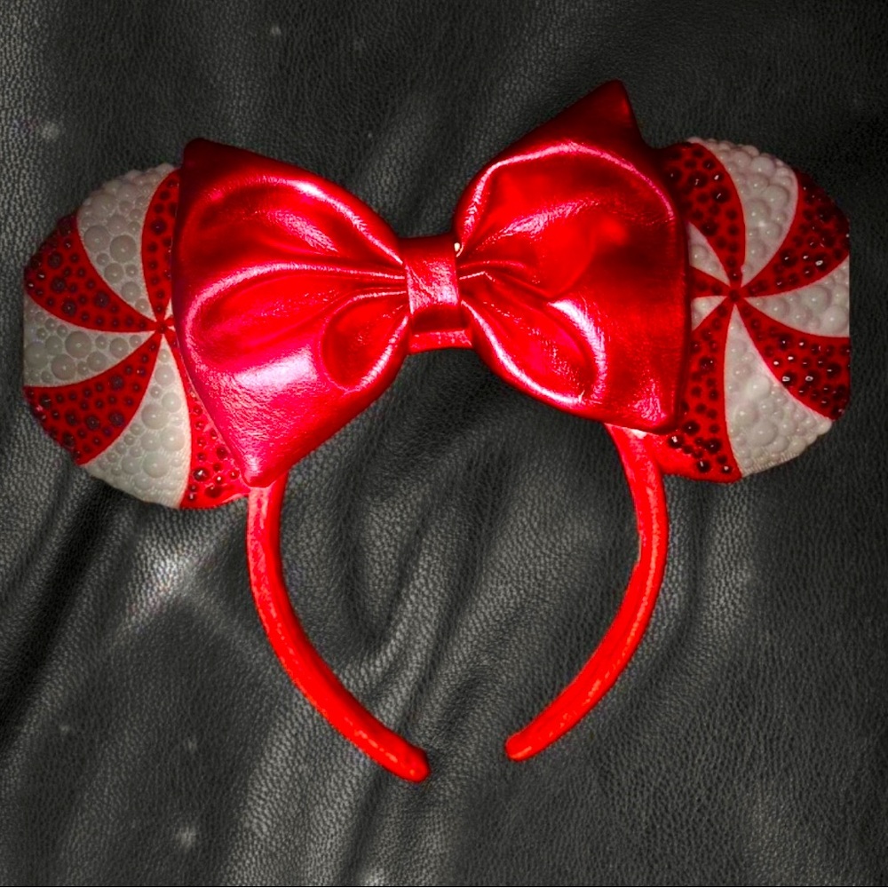 Candy cane disney minnie mouse ears